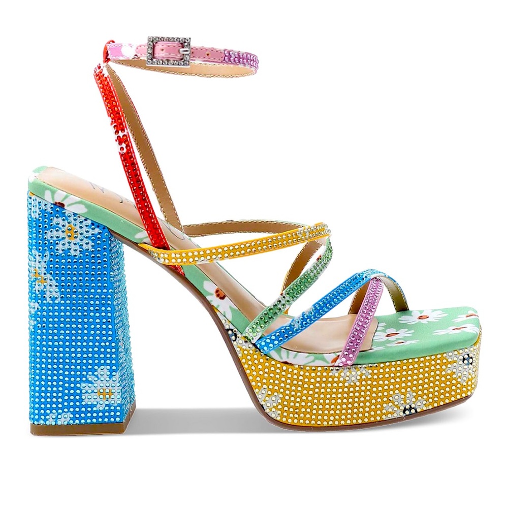 New Wild Pair Muze Asymmetrical Strap Platform Dress Sandals,...